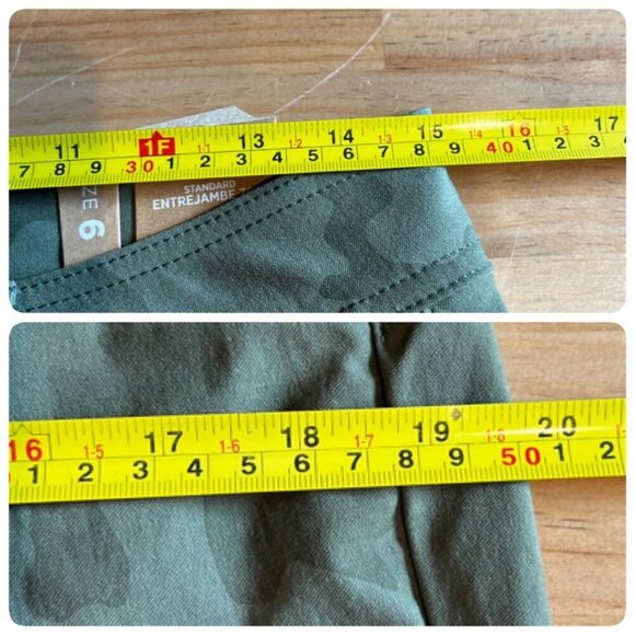 prAna Halle Straight Womens Hiking Pant II Size 6 Reg in Sage Camo Water Repelle - Picture 9 of 10